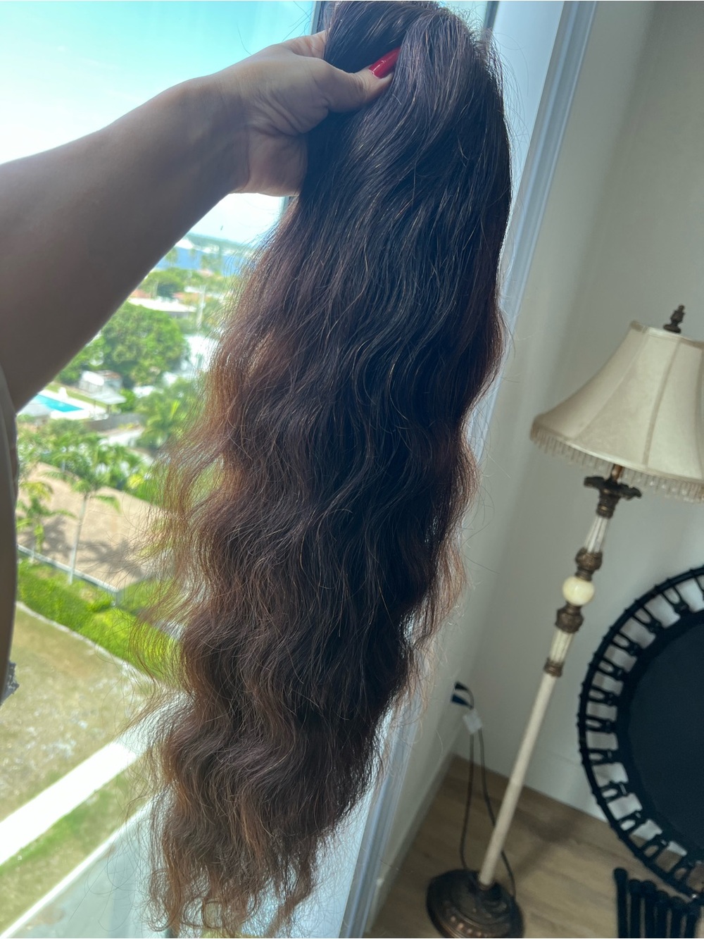 Human hair wig - Dark Brown - Picture 16 of 16